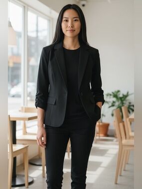 by & by Elegant Black Women's Blazer